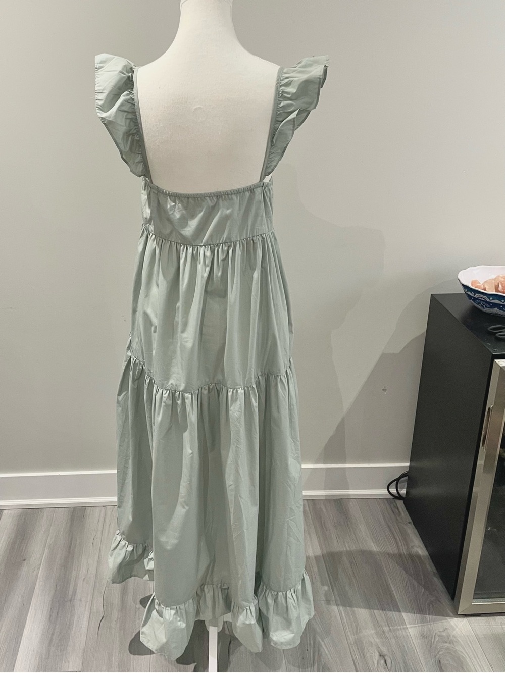En Saison Sage Green Ruffle-Strap Tiered Maxi Dress - Picture 2 of 8